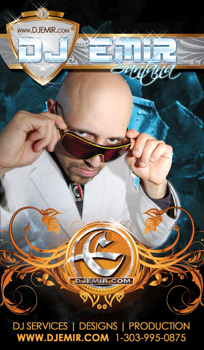 DJ Emir Mixtapes and Designs Business Card Flyer